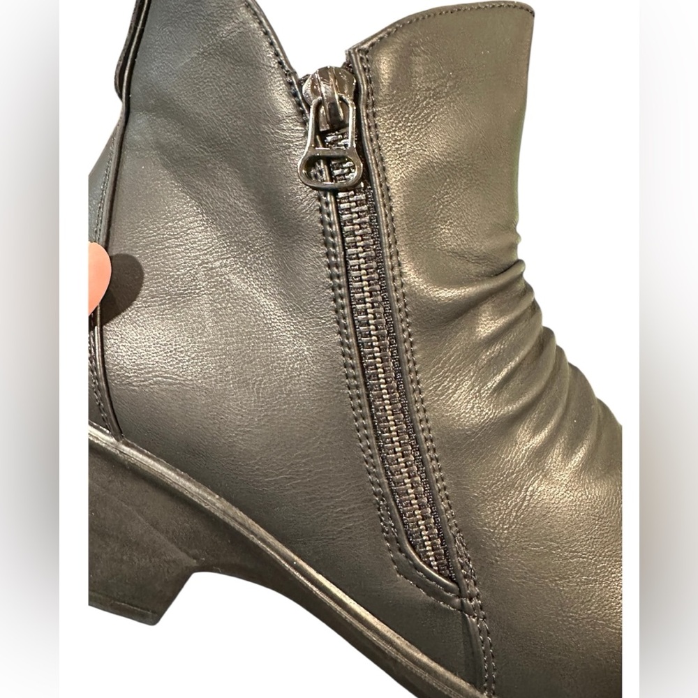 Easy Street Black Ankle Boots - Picture 6 of 12